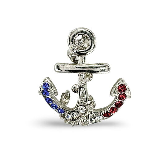 Pave Anchor Brooch
