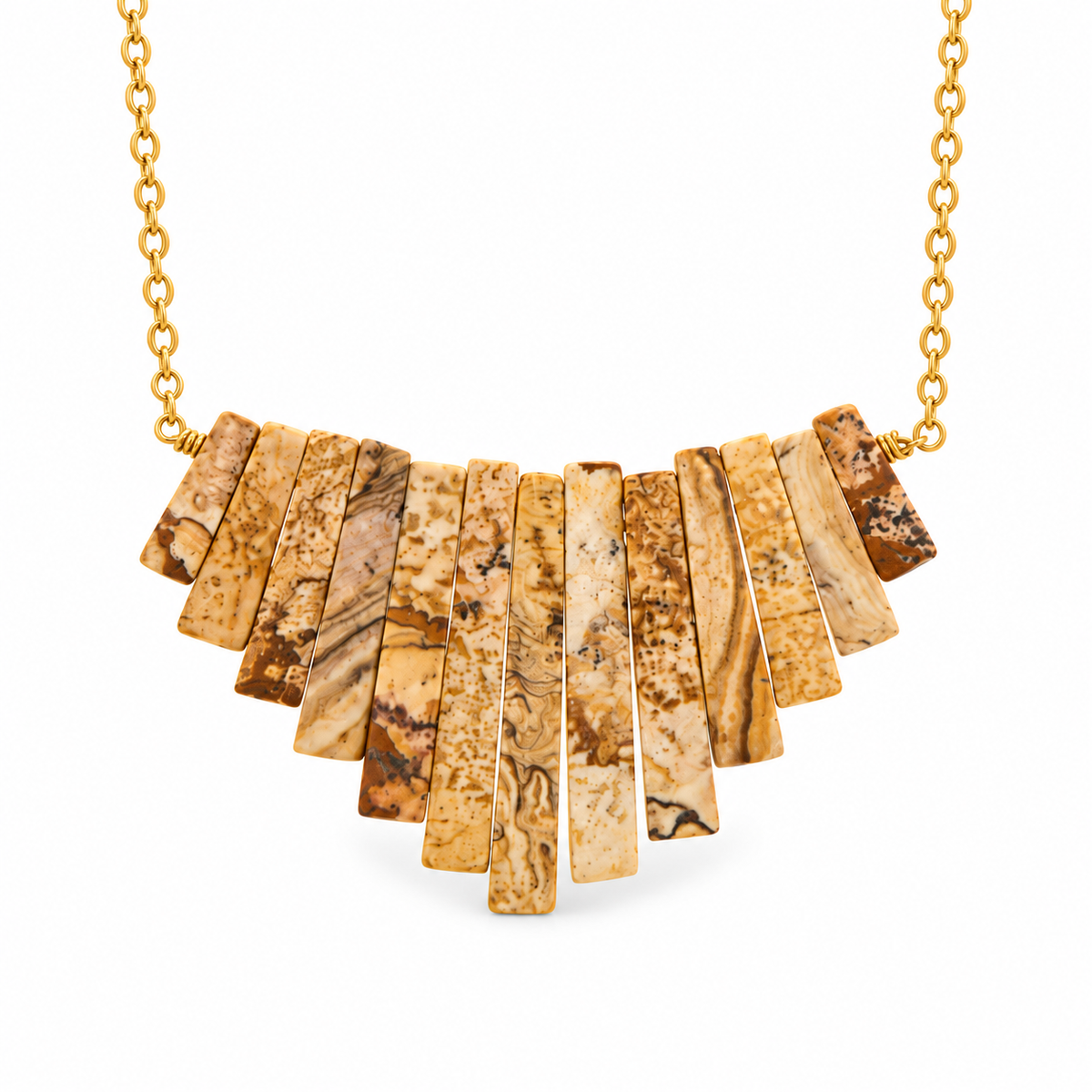 Semiprecious Cleopatra Necklace — approved Western Default Title shiny gold product photo — 15528ps