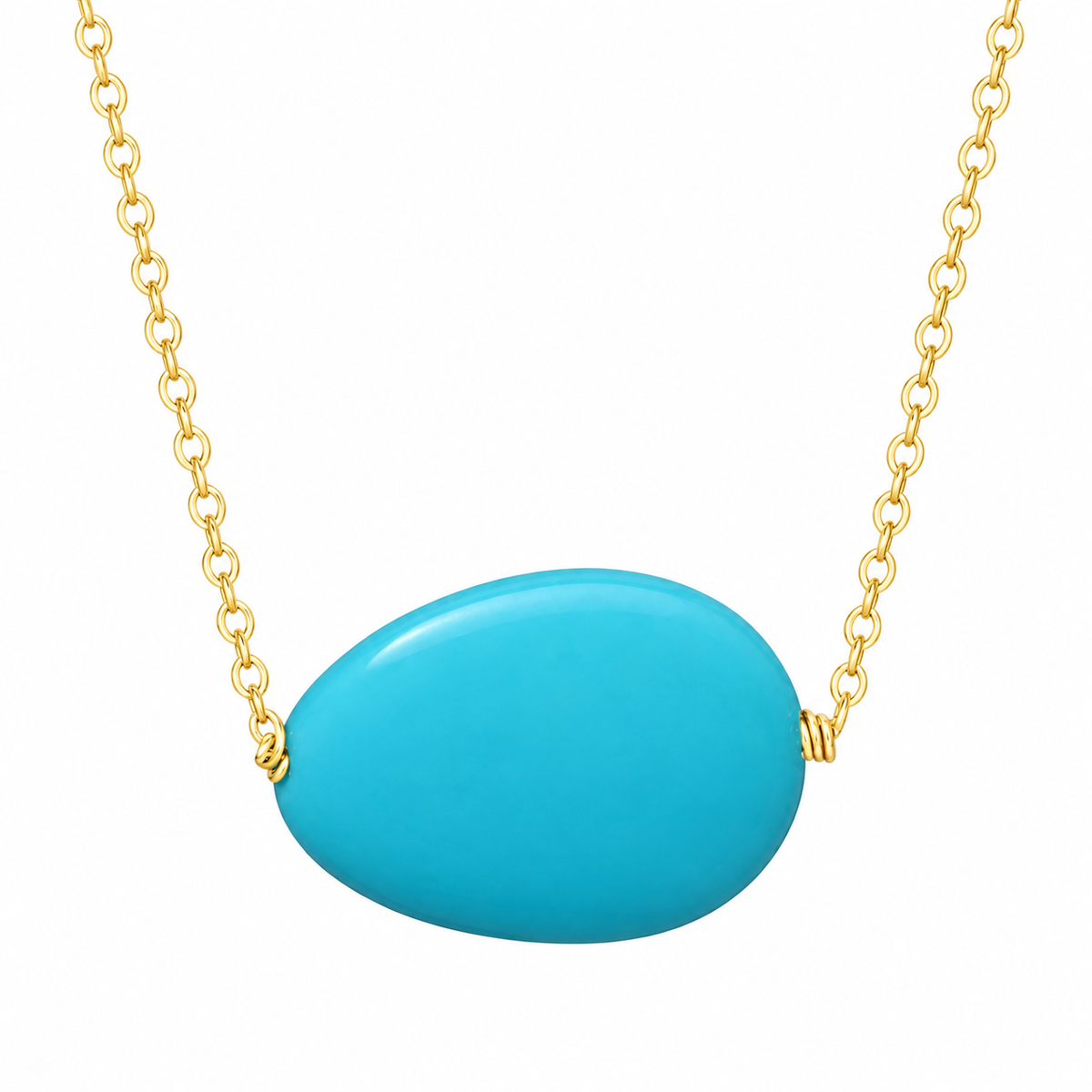 Oval Turquoise Necklace