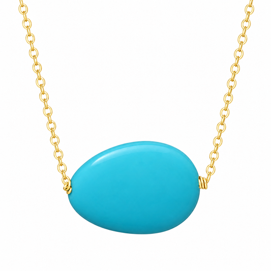 Oval Turquoise Necklace