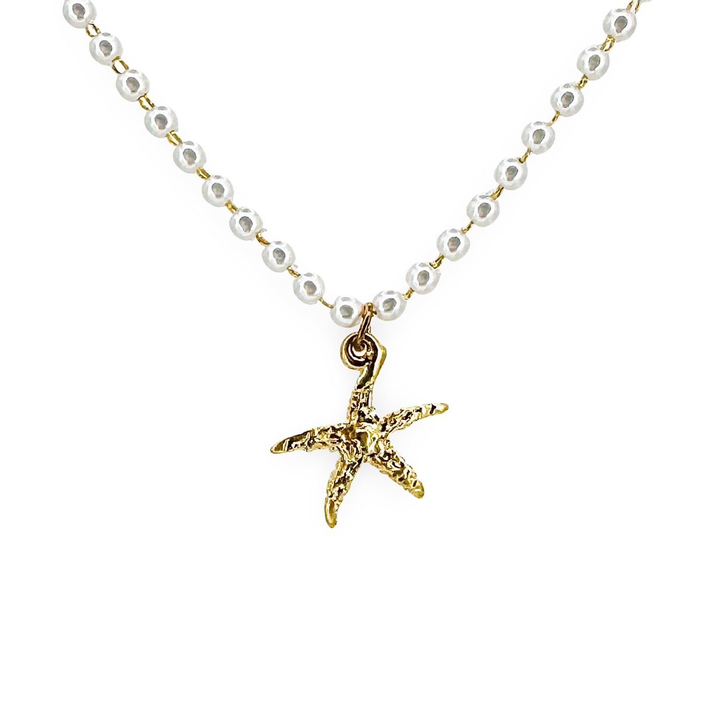 Starfish Pearl Beaded Necklace