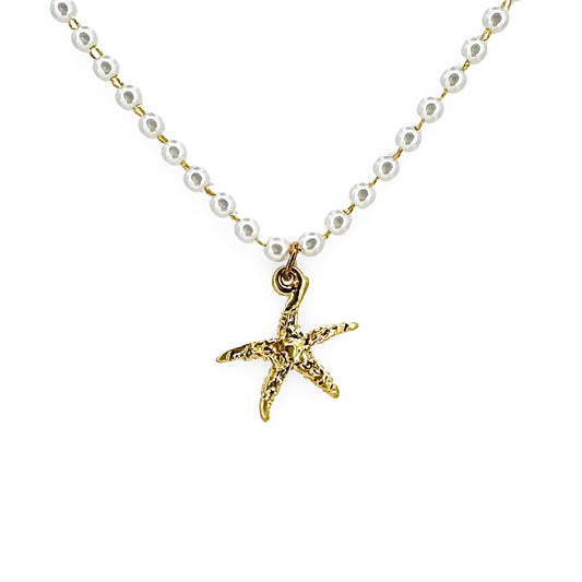 Starfish Pearl Beaded Necklace