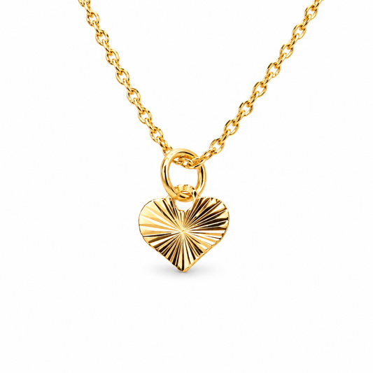 Tiny Strobe Heart Necklace — approved Hearts collection luxury white background product photo