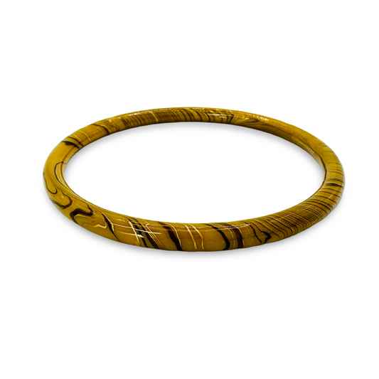 Narrow Marble Decoupage Bangle Set