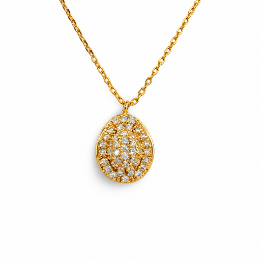 Small Pave Cowboy Hat Necklace — approved Western Default Title shiny gold product photo — 22472