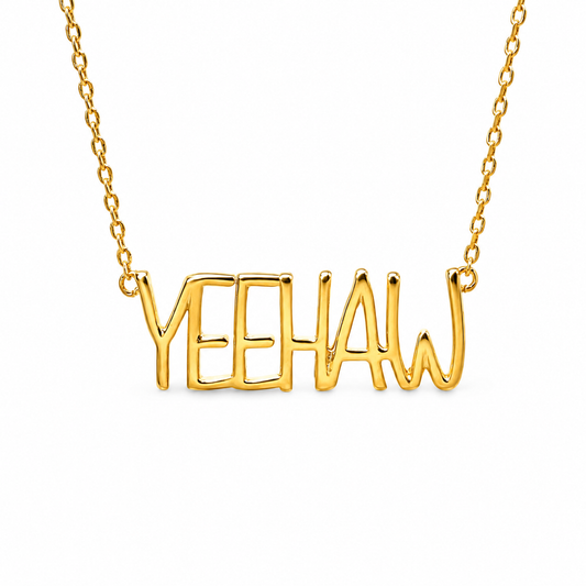 Yeehaw Festoon Necklace — approved Western Default Title shiny gold product photo — 22626