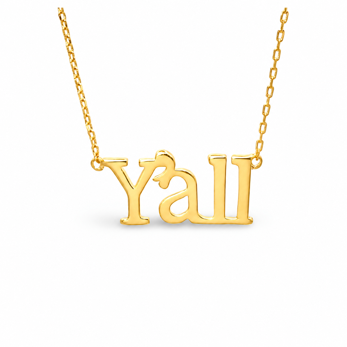 Y'all Festoon Necklace — approved Western Default Title shiny gold product photo — 22806