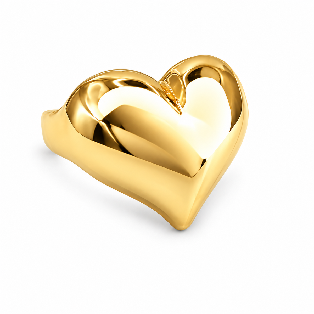Glossy Bubble Heart Ring — approved Hearts collection luxury white background product photo