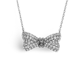Pave Tuxedo Bow Festoon Necklace