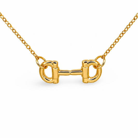 Horsebit Necklace — approved Western Default Title shiny gold product photo — 23586