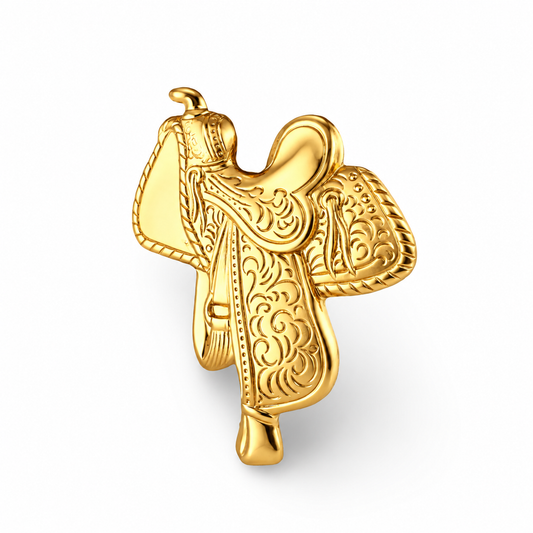 Large Saddle Ring — approved Western Gold shiny gold product photo — 23682-gold