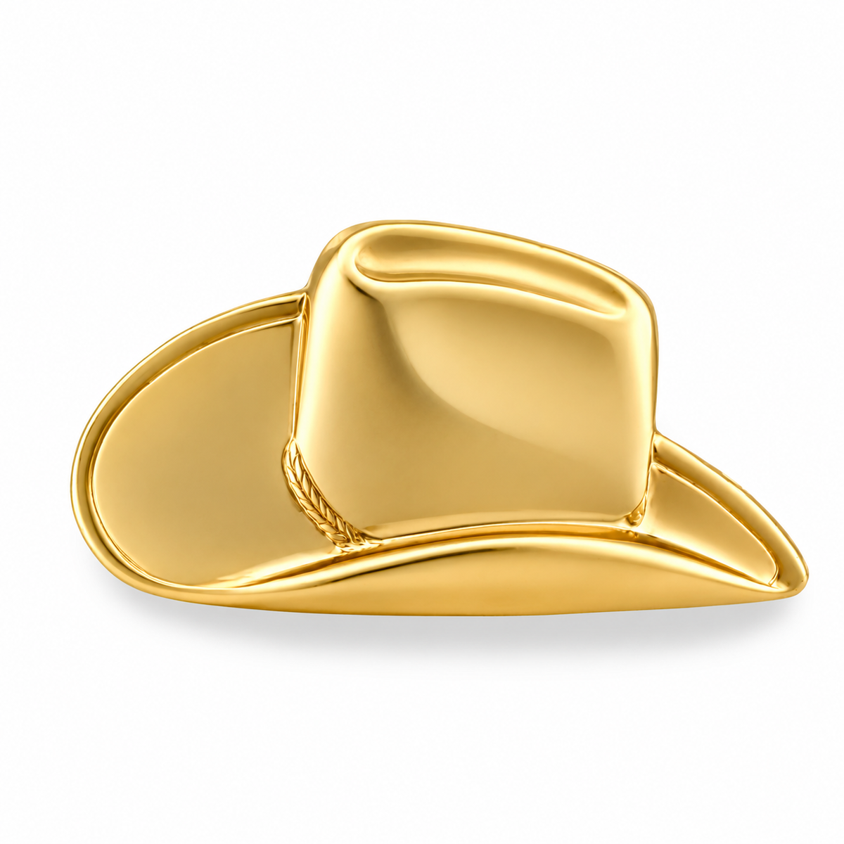 Large Cowboy Hat Ring — approved Western Gold shiny gold product photo — 23683-gold