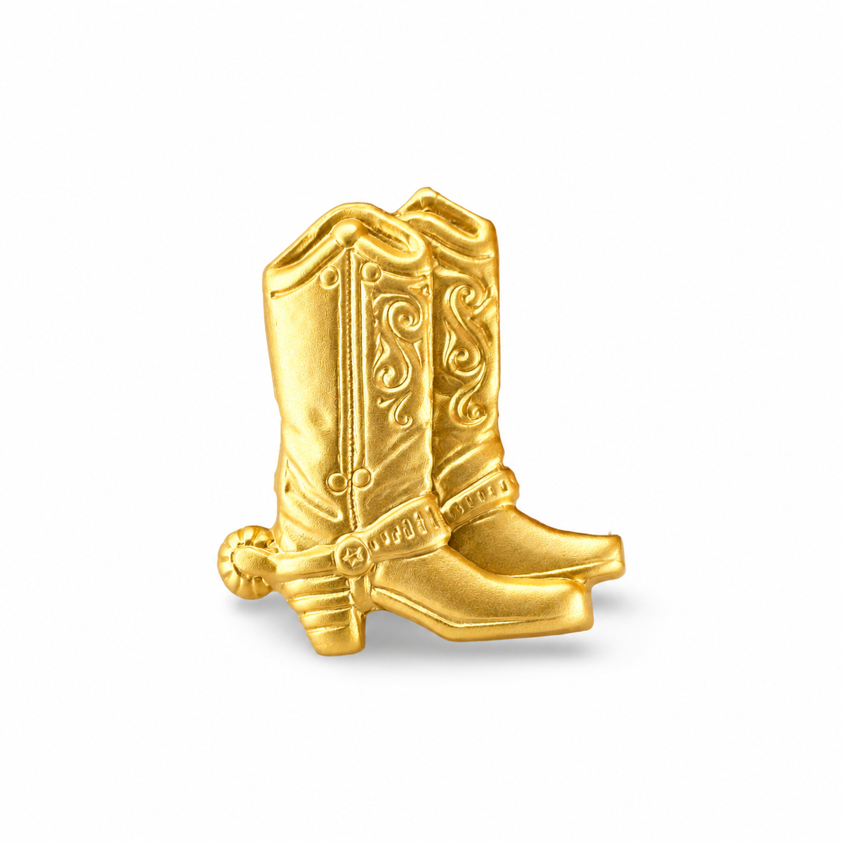 Small Double Boot Ring — approved Western Matte Gold matte gold product photo — 23684-matte-gold