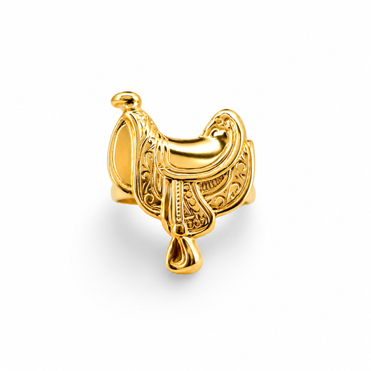 Small Saddle Ring — approved Western Gold shiny gold product photo — 23686-gold