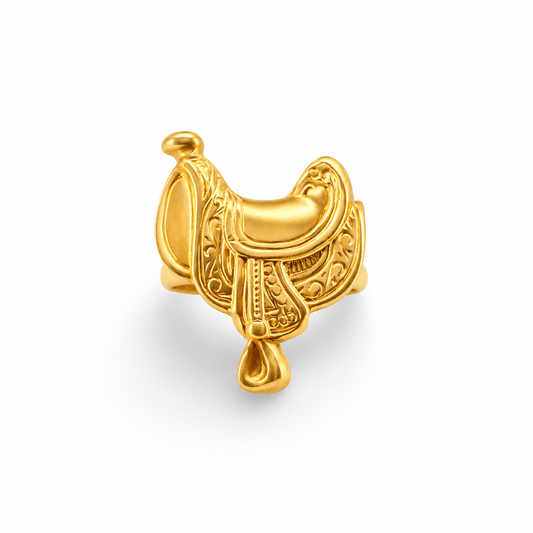 Small Saddle Ring — approved Western Matte Gold matte gold product photo — 23686-matte-gold