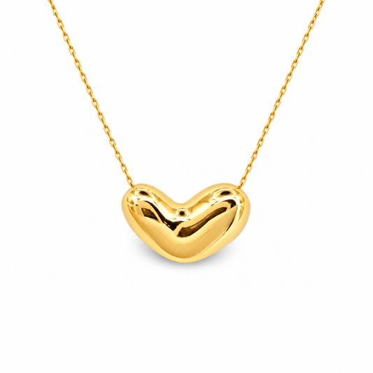 Small Bean Heart Necklace — approved Hearts collection luxury white background product photo