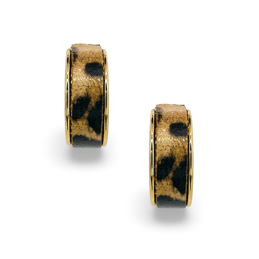 Animal Print Small Hoop Earring