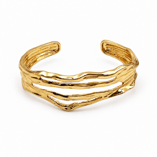 Handmade Quad Row Organic Cuff