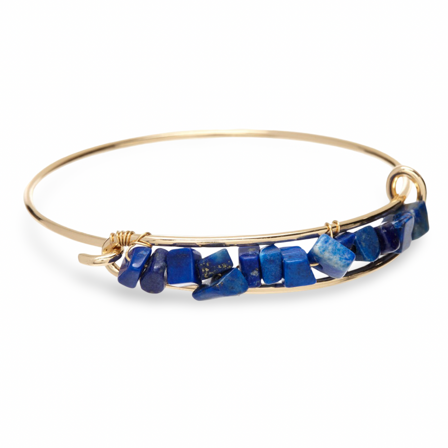 Lapis Semiprecious Chips Bangle