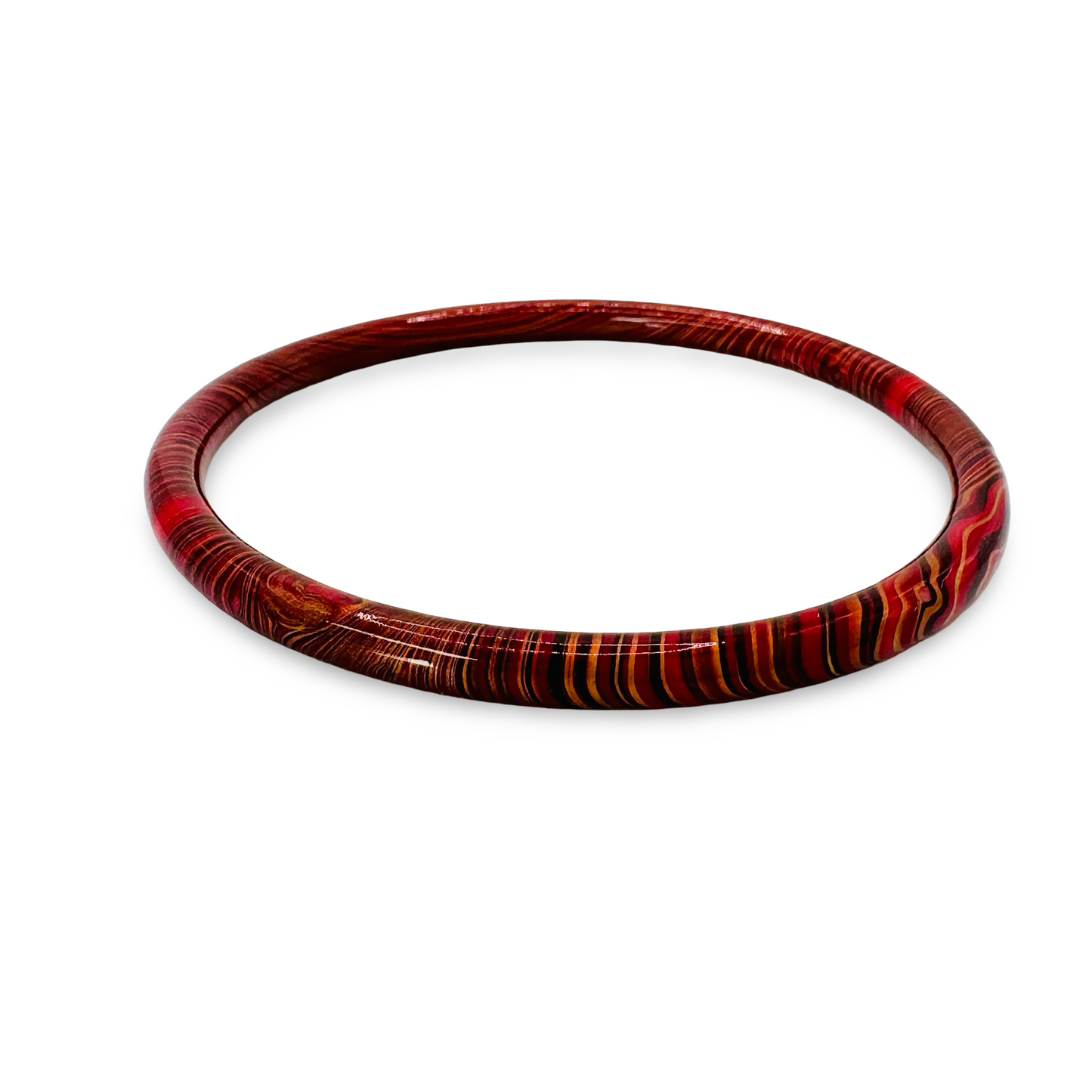 Narrow Marble Decoupage Bangle Set