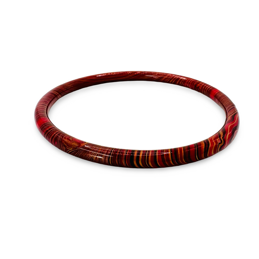Narrow Marble Decoupage Bangle Set