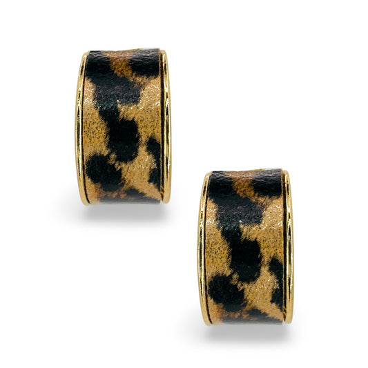 Animal Print Medium Hoop Earrings