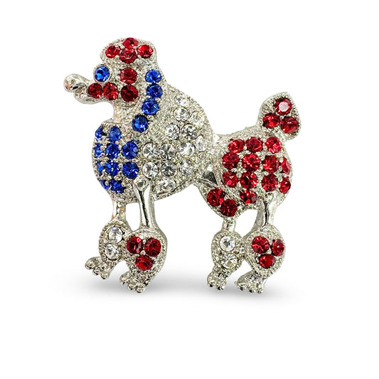 Pave Poodle Brooch