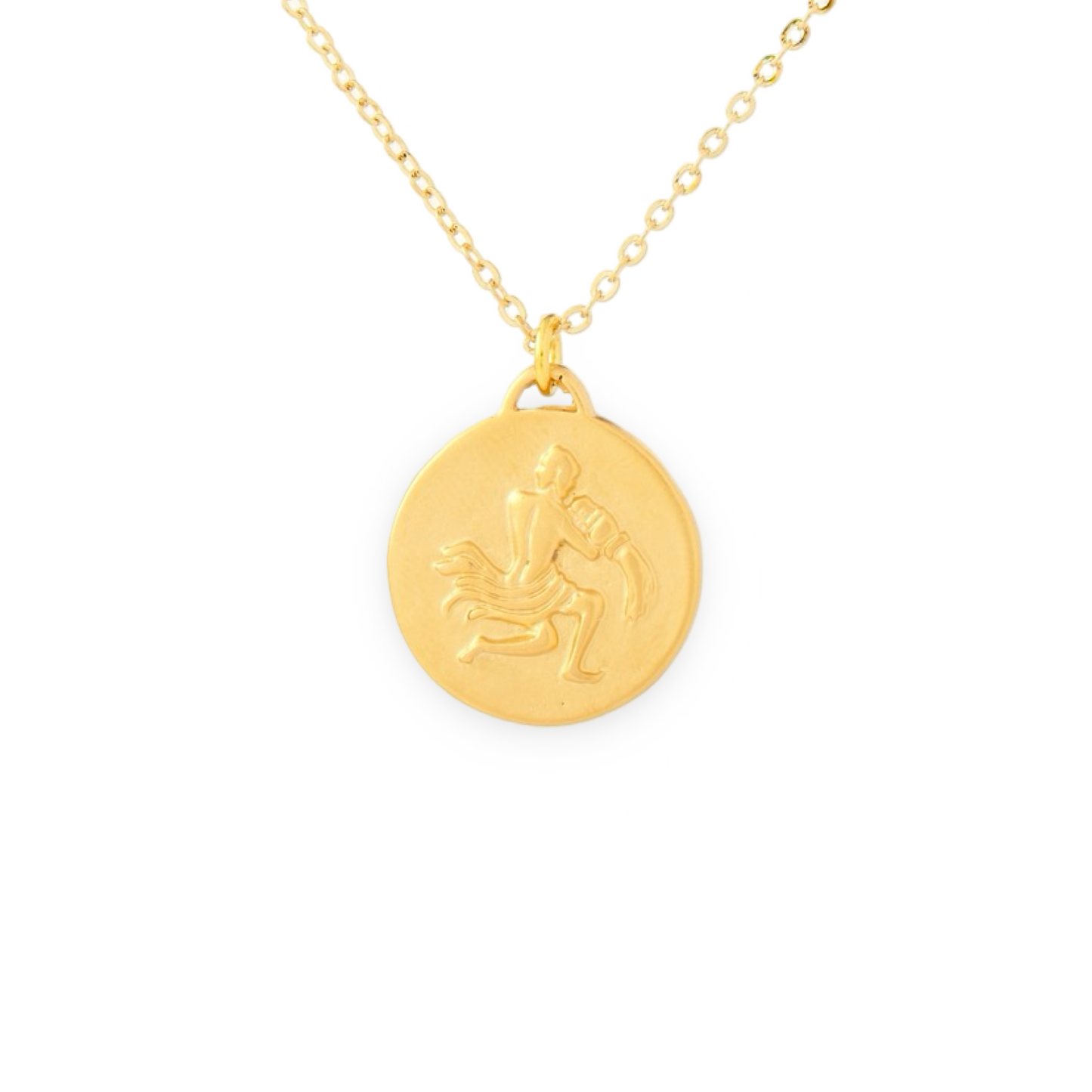 Bronze Zodiac Coin Necklace