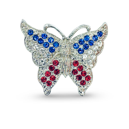 Pave Butterfly Brooch