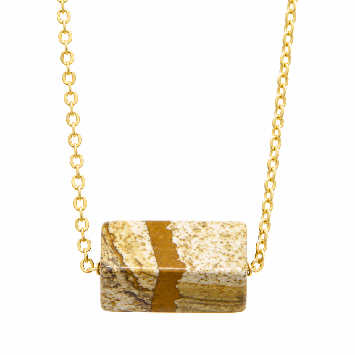 Picture Stone Bar Necklace