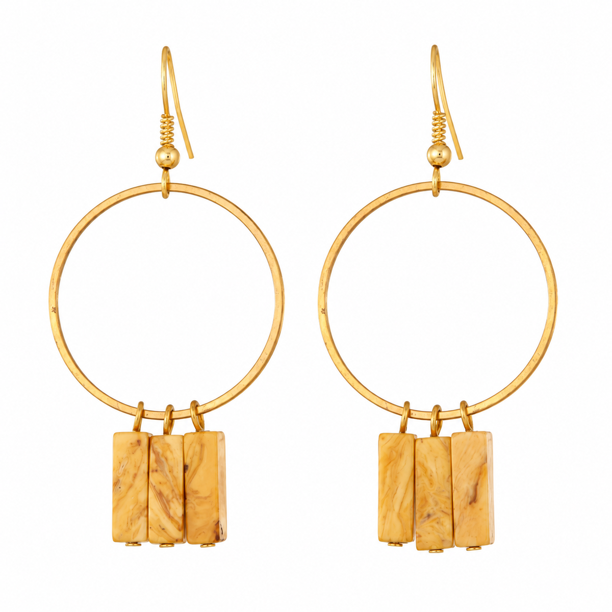 Picture Stone Circle Outline Hoop Sway Earring (Copy)