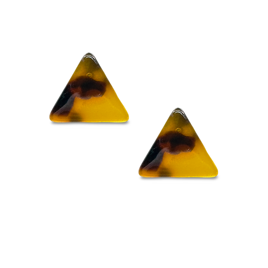Animal Print Triangle Stud Earrings