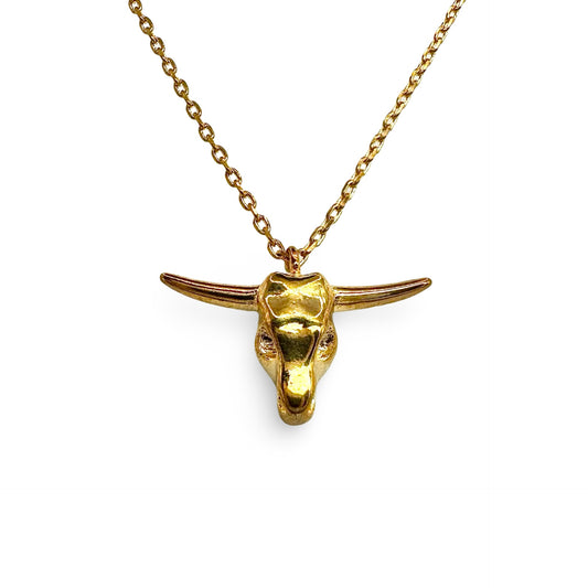 Small Long Antler Point Down Steer Necklace