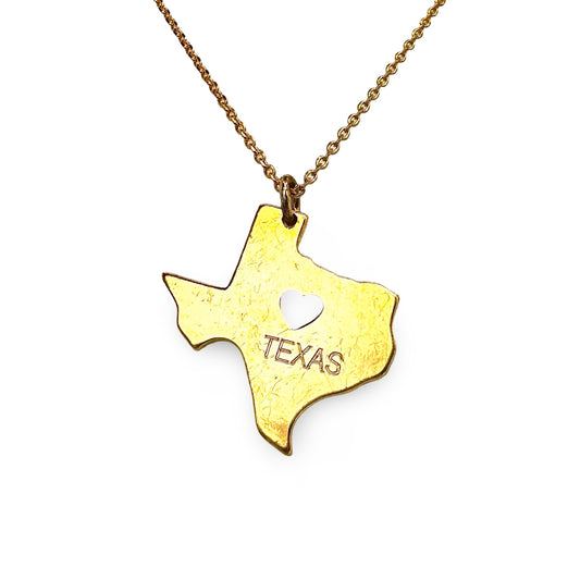 Gloss Texas Heart Cut Out Necklace