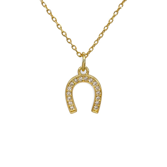 Fine Pave Horseshoe Necklace