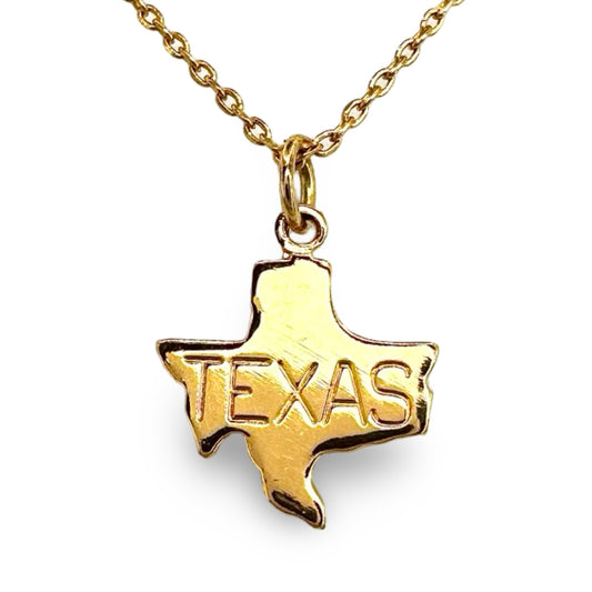 Small Texas Tag State Necklace