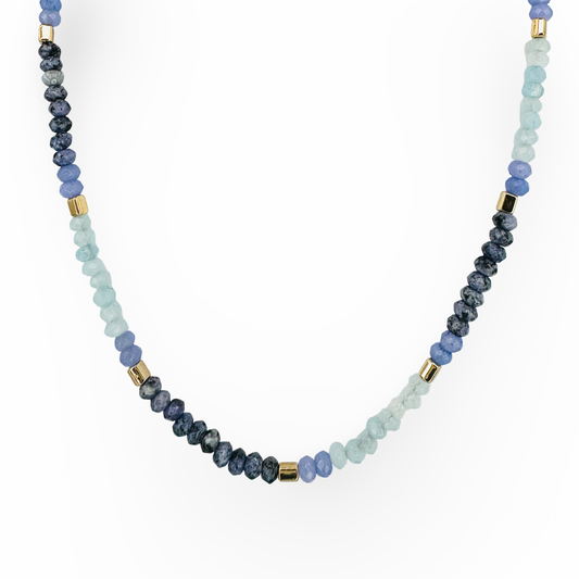 Cobalt Ombre Beaded Necklace