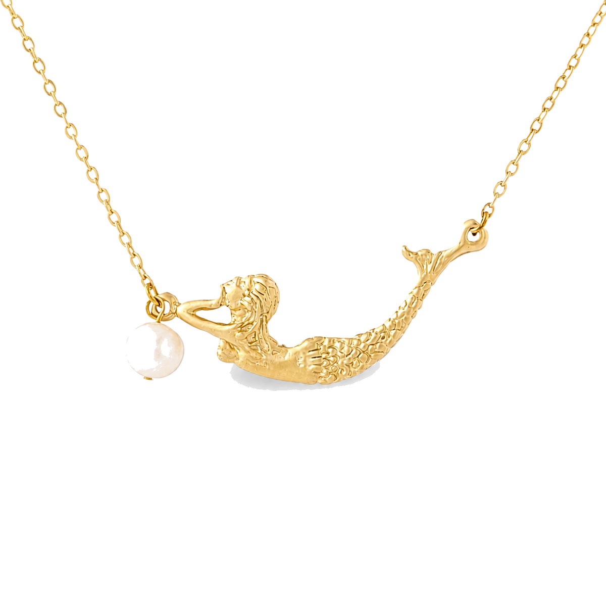 Mermaid with Fresh Water Pearl Necklace - 14745