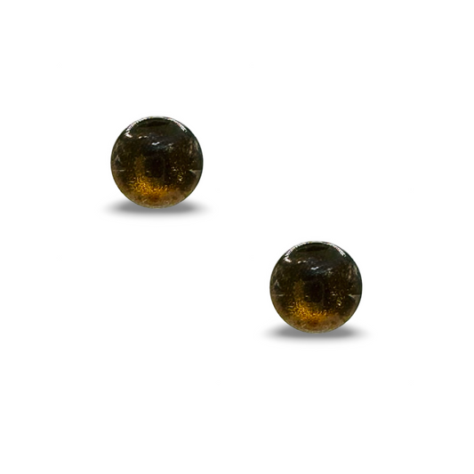 Animal Print Button Disc Stud Earrings