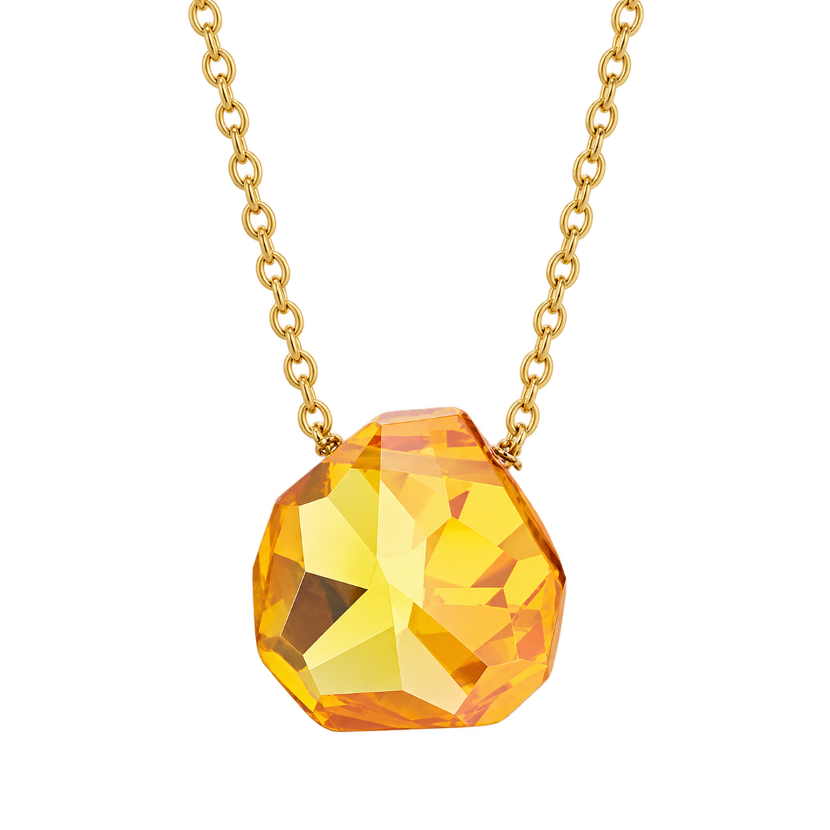 Organic Cubic Zirconia Abstract Necklace