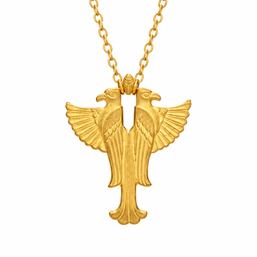 Double Eagle Pendant Necklace