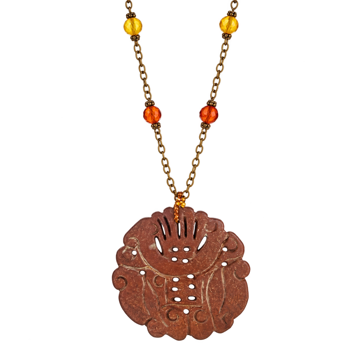 Jadite Vintage Rosary Chain Necklace