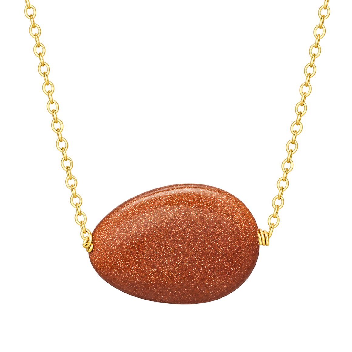 Oval Goldstone Necklace