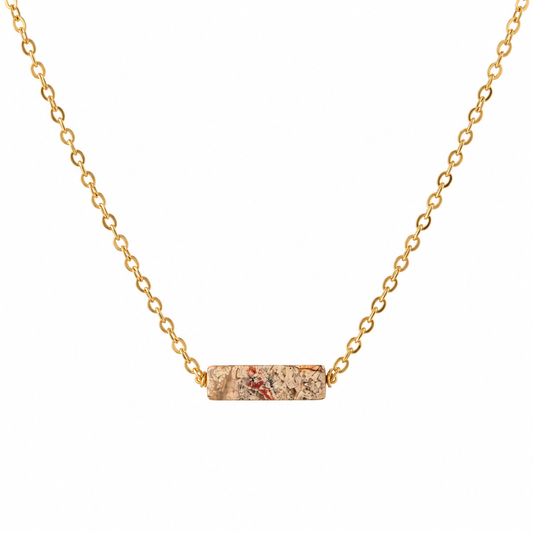 Picture Jasper Mini Bar Festoon Necklace