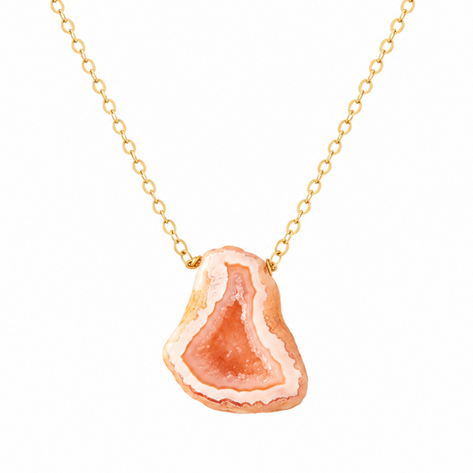 Coral Mini Agate Festoon Necklace