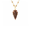 Wrapped Arrowhead Necklace on Gemstone Chain