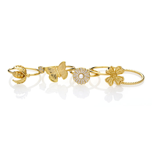 Garden Botanical  Ring Assortment (Set of 5)