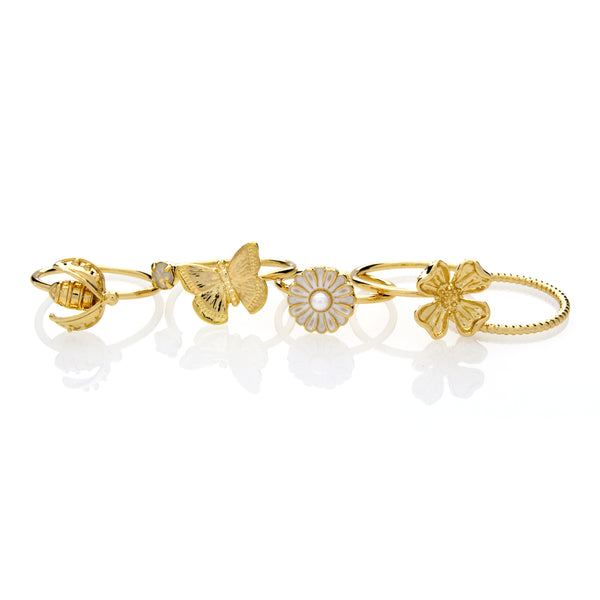 Garden Botanical  Ring Assortment (Set of 5)