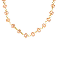 Faceted Crystal Long Necklace