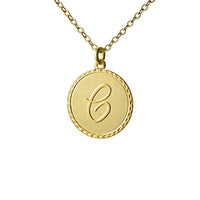 Vintage Monogram Coin Necklace